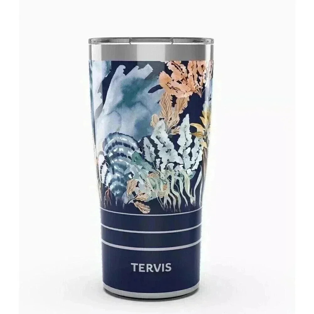 Tervis Travel Drink Stainless Steel Tumbler With Lid 20 Oz. Sarab Deep Sea Kelp‎